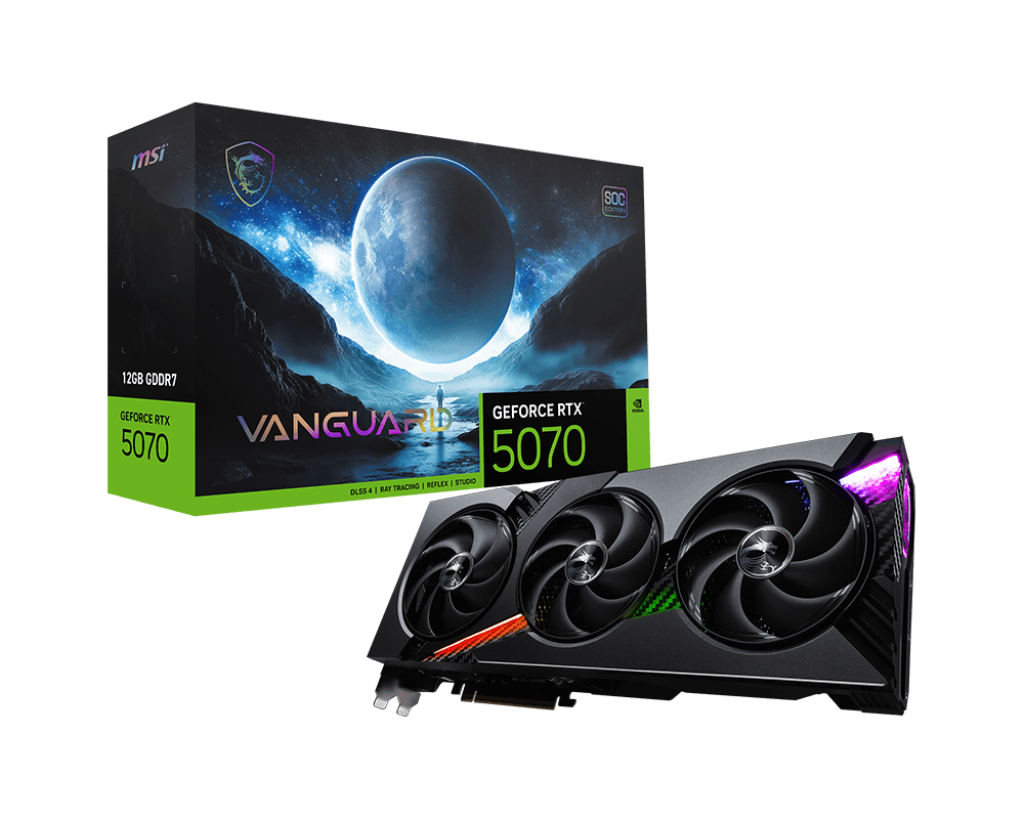 MSI GeForce RTX 5070 12G VANGUARD SOC GDDR7 Graphics Card