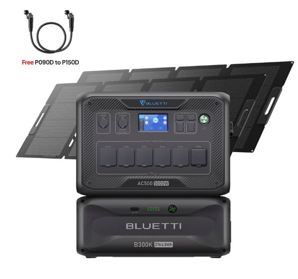BLUETTI AC500+B300K+Cable | Home Battery Backup System view 2