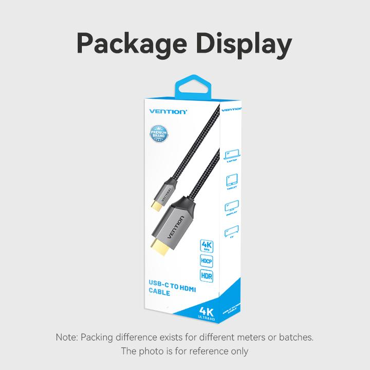 Vention CRBBH Type-C to HDMI Cable 2m view 4