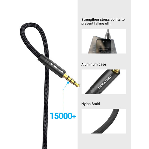 Vention BHBBF Audio Extension Cable 1M Braided 3.5mm view 3