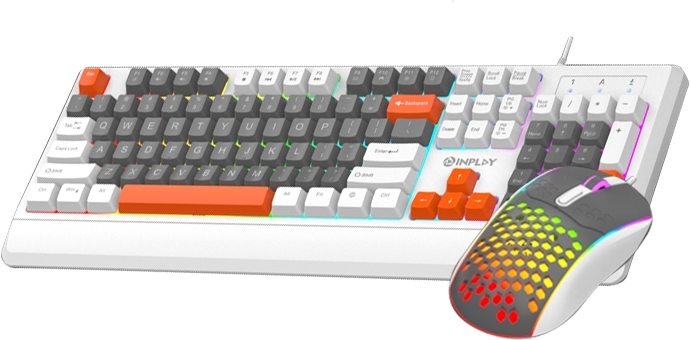 Inplay STX380 Keyboard Mouse Combo | WHITE GREY MIX