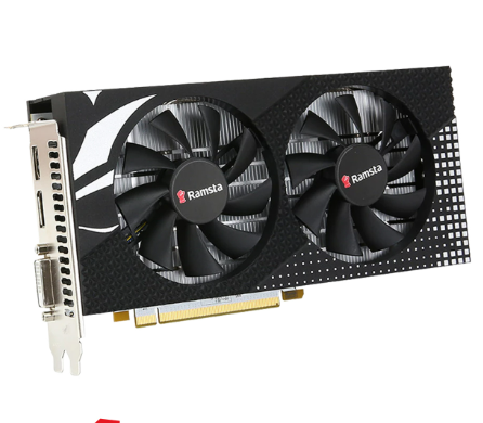 Ramsta RX580 8GB DDR5 Video Card BLACK view 2