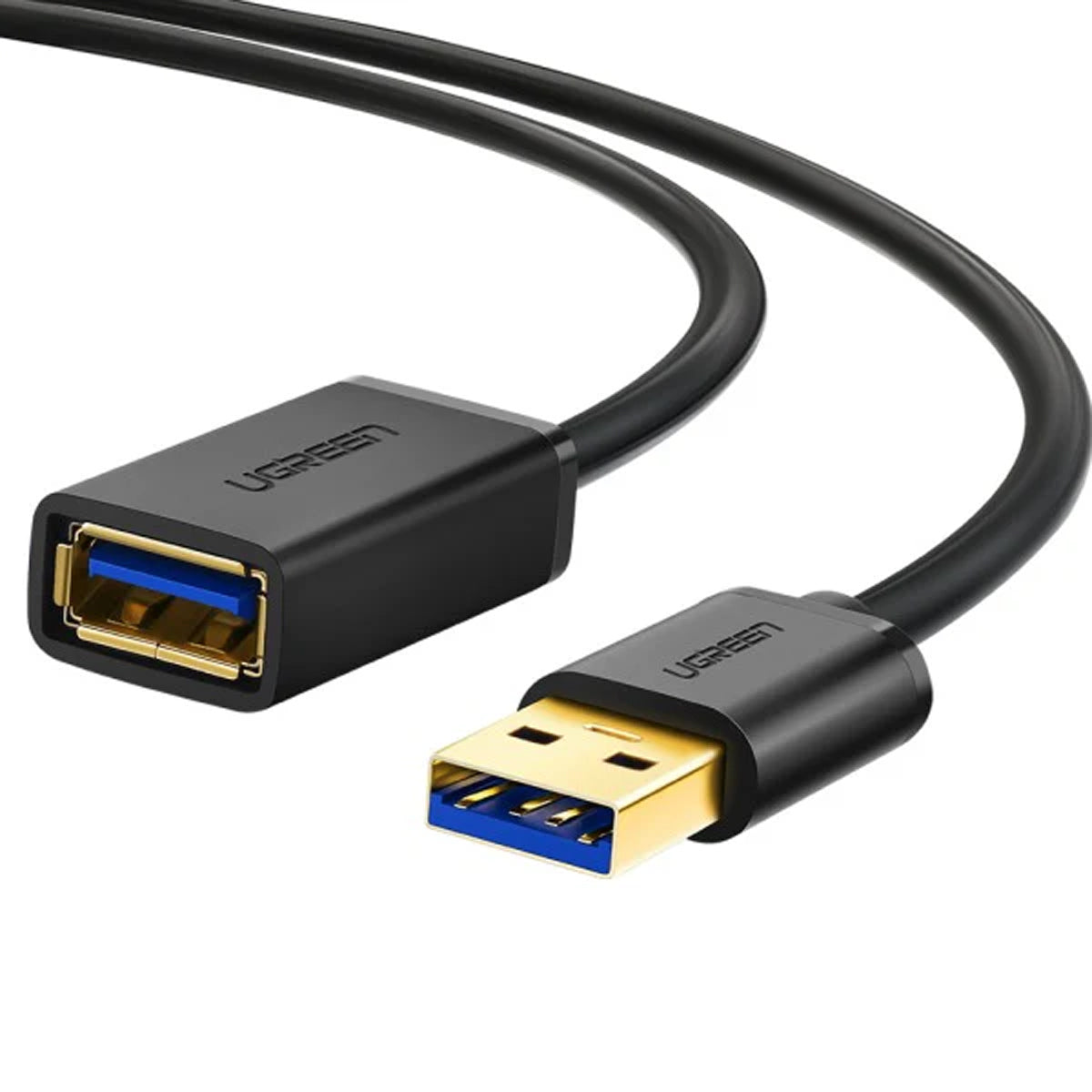 UGREEN (US129 /10368) USB 3.0 A Male To Female Extension Cable BLACK 1M