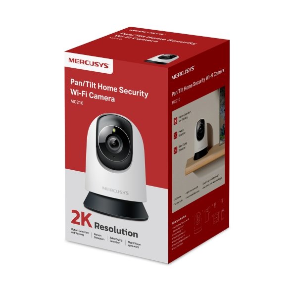 Mercusys MC210 Pan/Tilt 2K 1440P Home Security Wi-Fi Camera view 4