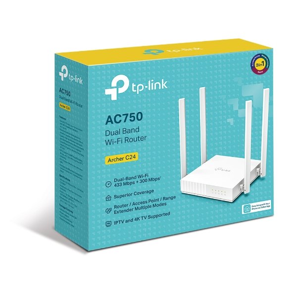 TP-Link Archer C24 AC750 Dual Band Wi-Fi Router, Multi Mode view 4