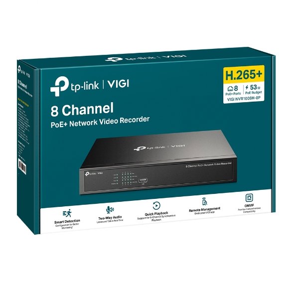 TP-Link VIGI NVR1008H-8P 8CH PoE+ Network Video Recorder view 3