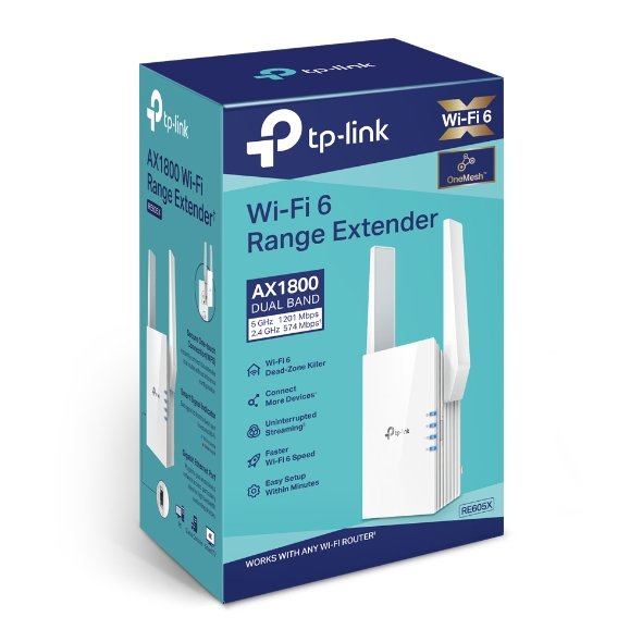 TP-Link RE605X AX1800 WiFi 6 Range Extender / Repeater view 4