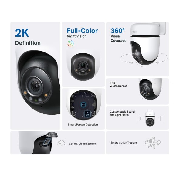 TP-Link Tapo C510W Outdoor Pan/Tilt Security Wi-Fi Camera view 2