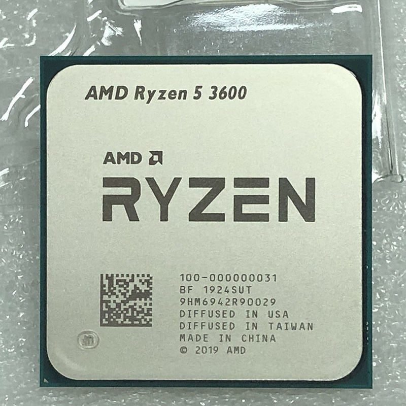 AMD Ryzen 5 3600 TRAY with AMD FAN view 2