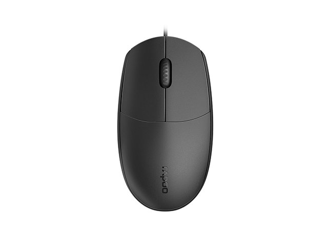 RAPOO N100 Wired Optical USB Mouse BLACK view 2