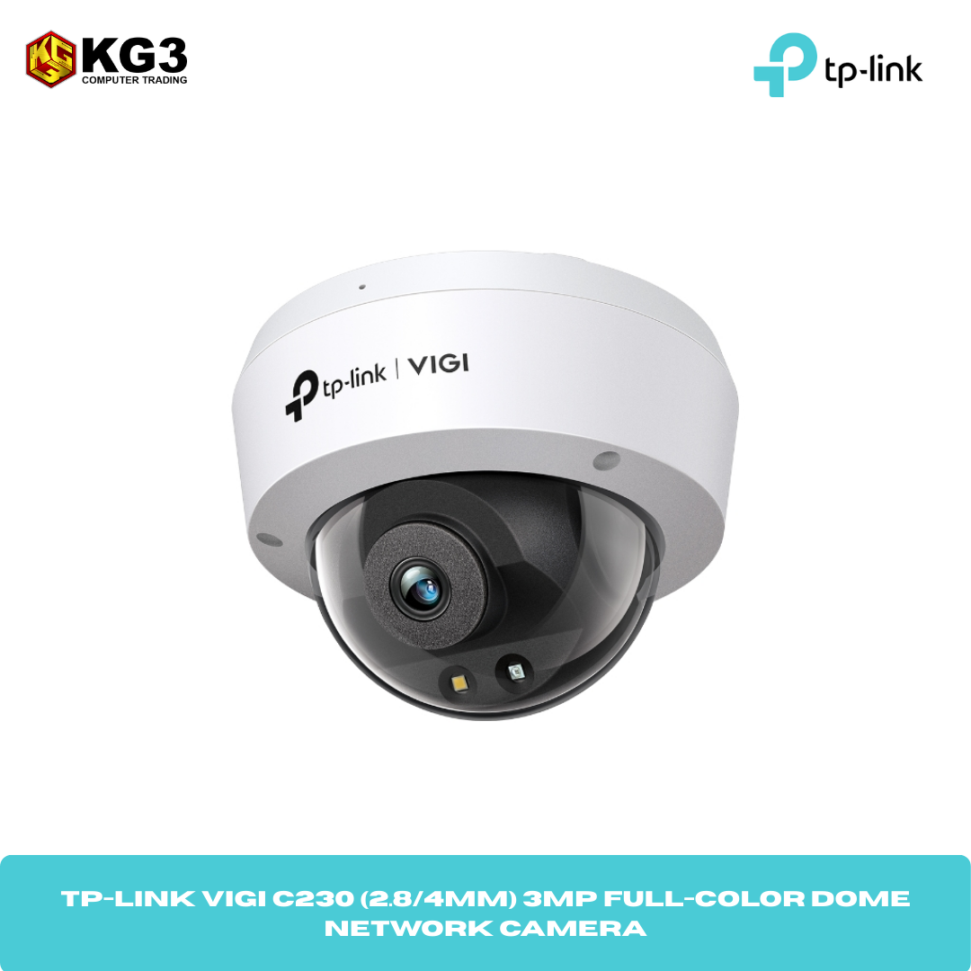 TP-Link VIGI C230 (2.8/4mm) 3MP Full-Color Dome Network Camera