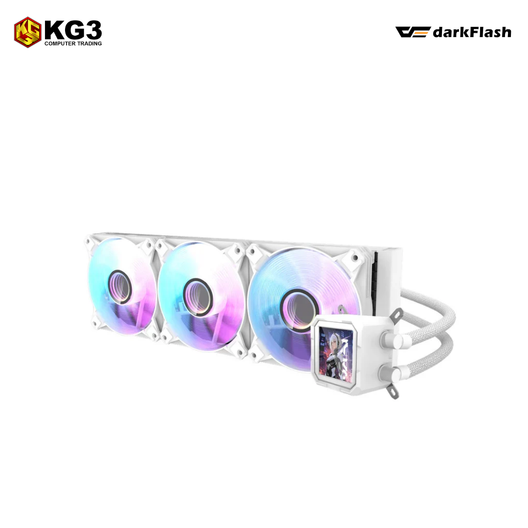 DarkFlash Wave DV360S ARGB AIO 360mm Liquid CPU Cooler WHITE