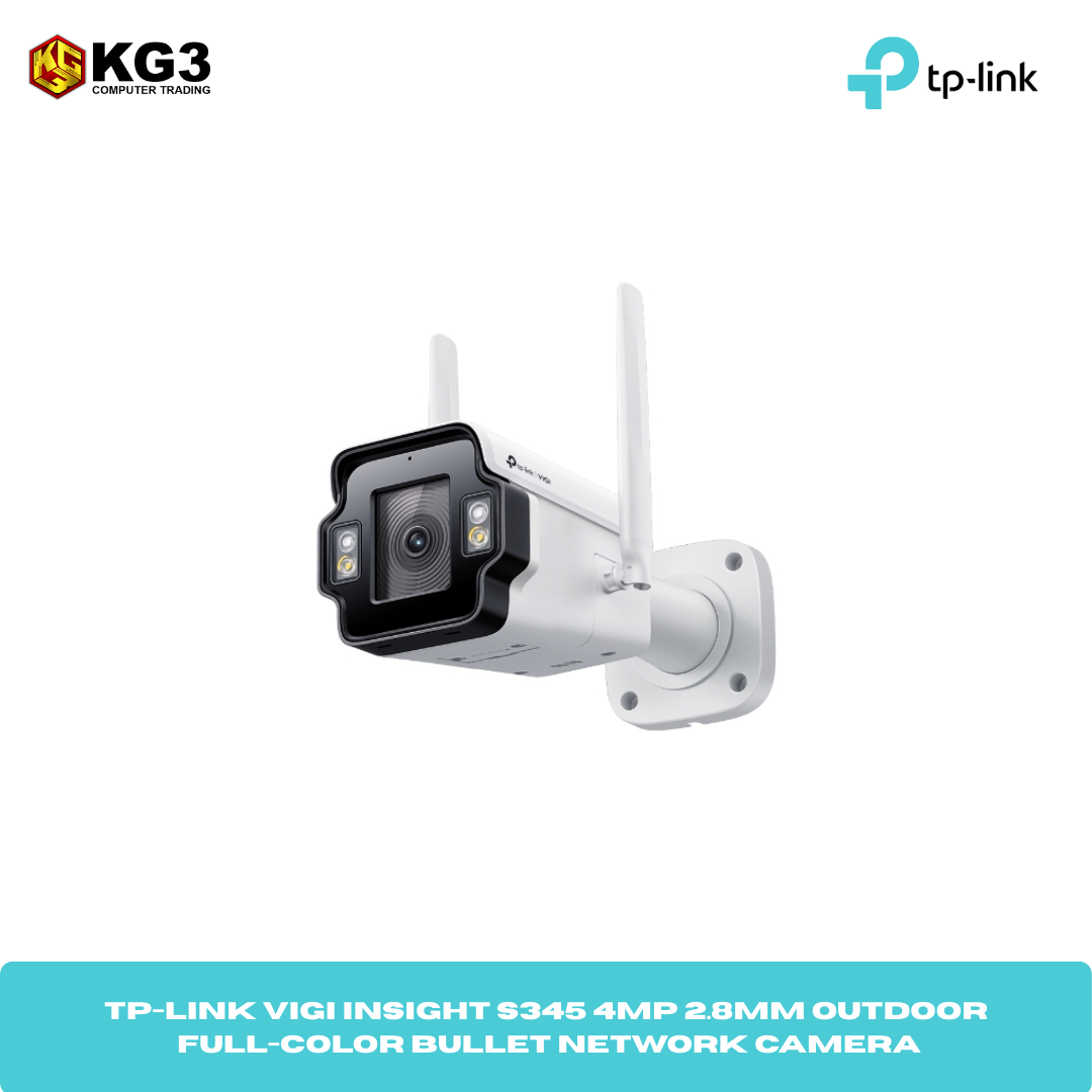 TP-Link VIGI InSight S345 4MP 2.8mm Outdoor Full-Color Bullet Network Camera